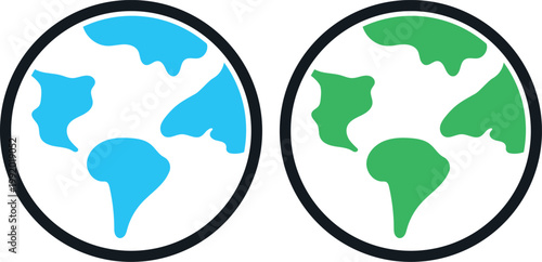 Global communication and international travel world globe symbol set vector