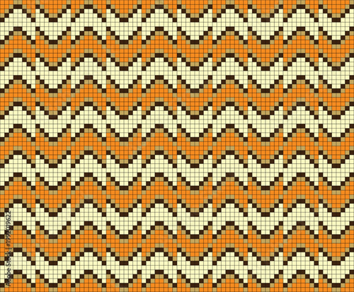 Southwestern tribal zigzag pattern. Ethnic Navajo style seamless geometric design in warm tones.
