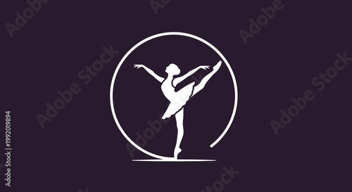 Abstract vector illustration of black man and woman silhouettes featuring yoga and skate sport icons for a competition symbol design