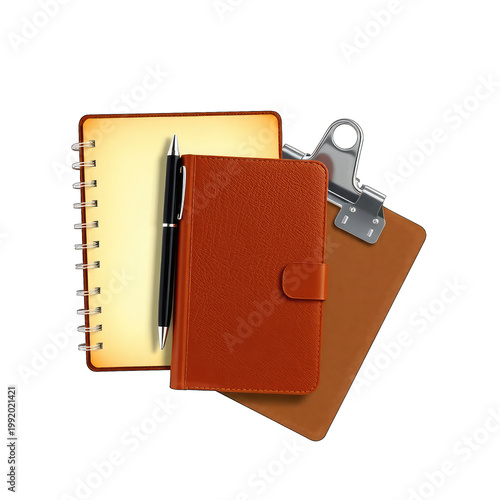 notebook and pen with transparent background PNG and JPEG image