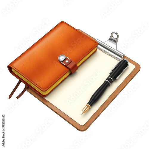 notebook and pen with transparent background PNG and JPEG image