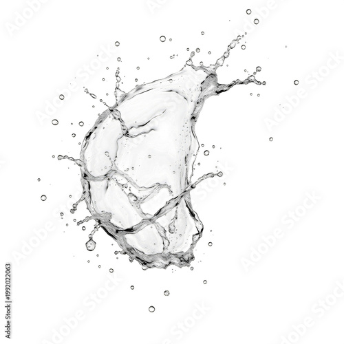 Water splash with transparent background PNG and JPEG image