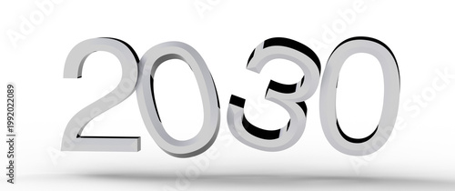 3D render of the number 203...