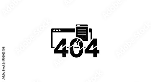 Error 404 web page not found.