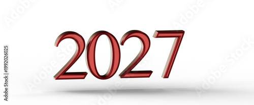 2027 year number in a metal...
