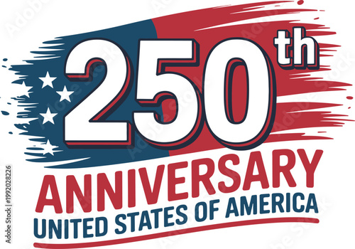 Celebrating 250th anniversary of united states with patriotic