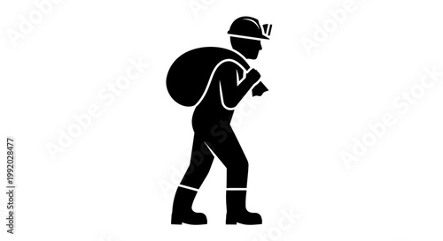 Man wearing a backpack and helmet.