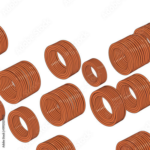 Copper Coil Collection - Electrical Components for Industrial Applications.