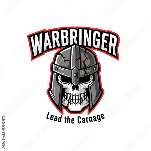Warbringer Skull Helmet Logo Design.