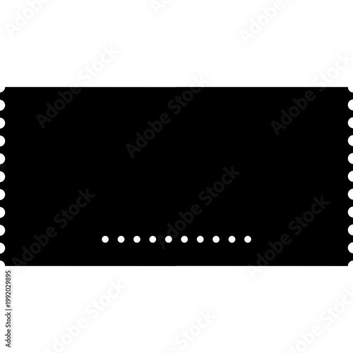 Ticket half stub icon event pass symbol