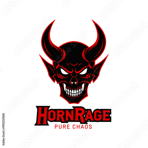 Devil Horns Rage Logo Design.