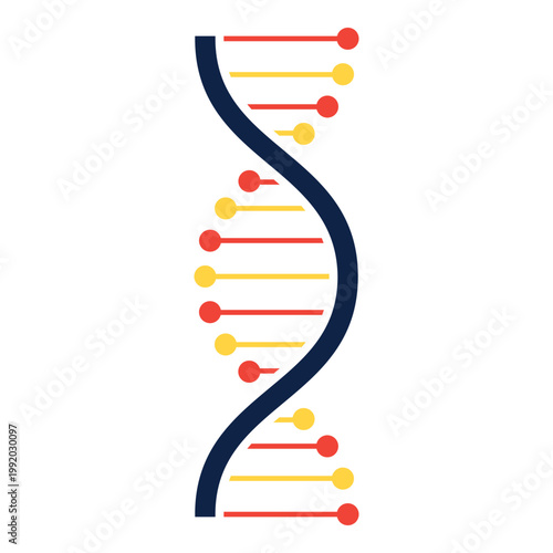 DNA icon isolated on white background