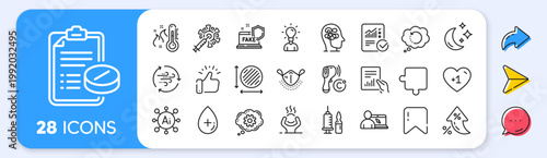 Fake internet, Coronavirus vaccine and Education line icons. Interest rate, AI generate, Inflation icons. Pack of Circle area, Medical vaccination, Checked calculation icon. Vector