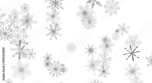 Obraz na plátně Abstract snowflake pattern for winter holiday season and christmas