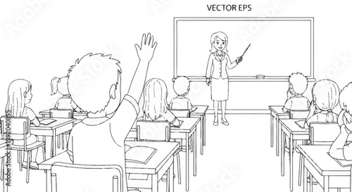 Students in a classroom setting learning.