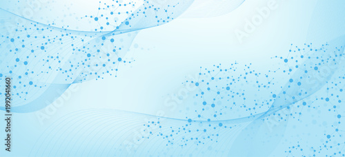 Molecular structure and genetic engineering, atom, neural network, neurons, DNA molecule. Scientific research concept for healthcare, medical, technology, chemistry, science template presentation