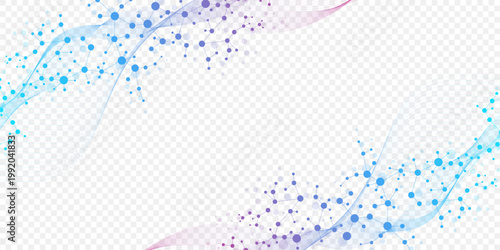 Molecular structure and genetic engineering, atom, neural network, neurons, DNA molecule. Scientific research concept for healthcare, medical, technology, chemistry, science template presentation