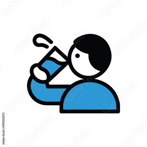 water intake icon , drinking icon