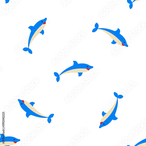 Cute dolphins swimming playfully on an ocean day, isolated on transparent background