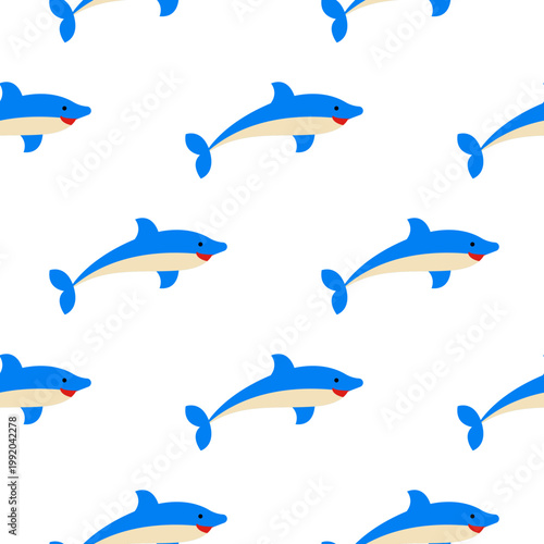 Blue dolphins swim joyfully on an ocean day, isolated on transparent background