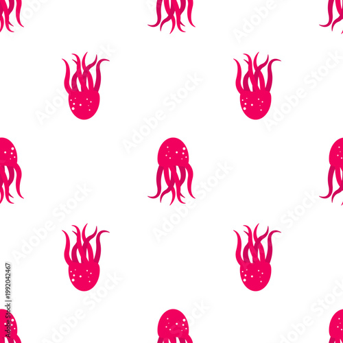 Cute octopus pattern for ocean day celebrations on a transparent background