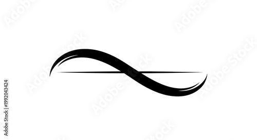 Black infinity symbol on white.