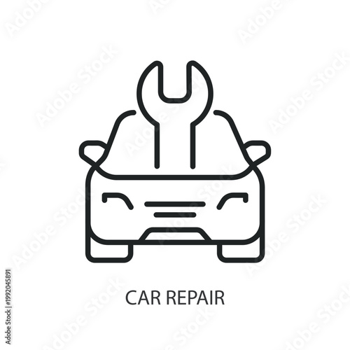 Car Repair thin line vector icons