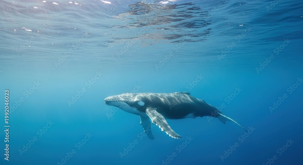 Fototapeta premium whale in the sea