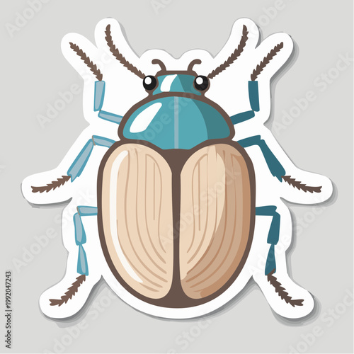 Cartoon Scarab Beetle Illustration