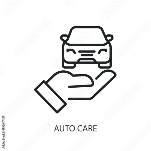 Auto Care thin line vector icons