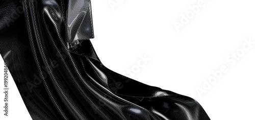 Textured carbon fiber abstract background with glossy surface and light reflections, perfect for mod