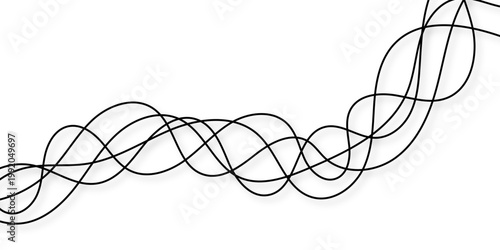 Abstract color wavy lines Digital frequency track equalizer background. Curved wave smooth stripe seamless pattern. Wave lines created using pen tool. graphic design template banner business wave.