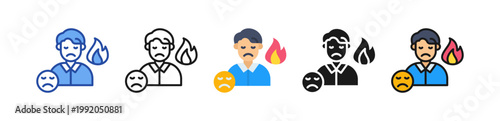 Burnout Icon Multi Style Illustration