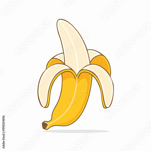 Peeled Banana Illustration