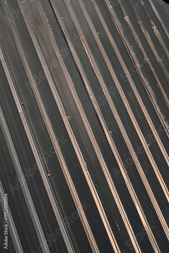 Canvastavla Minimalist metal roofing texture with vertical diagonal line patterns for industrial backgrounds