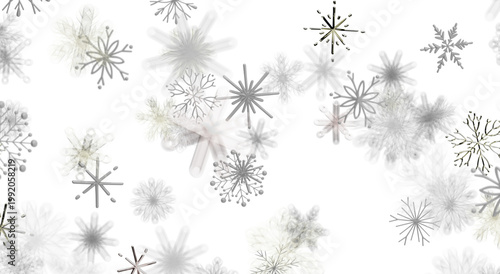 Artistic winter scene featu...