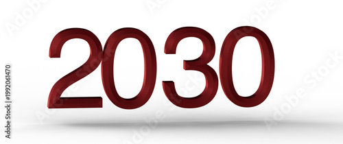 2030 numeric with textured ...