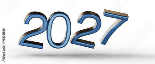 Abstract 3D rendered number...