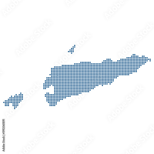 East Timor dotted map blue minimal transparent background vector