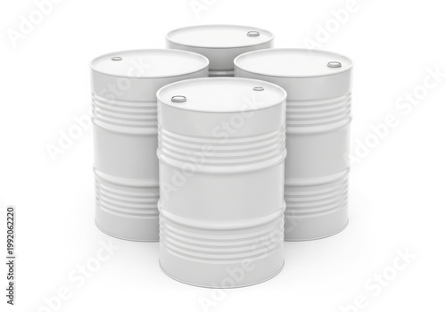 Clear glass food storage containers with airtight lids stacked neatly isolated on white background