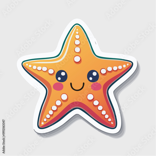 Cute Cartoon Starfish Sticker