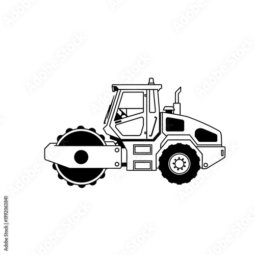 Vibratory Soil Compactor Roller Machine, Construction Equipment, Heavy Machinery