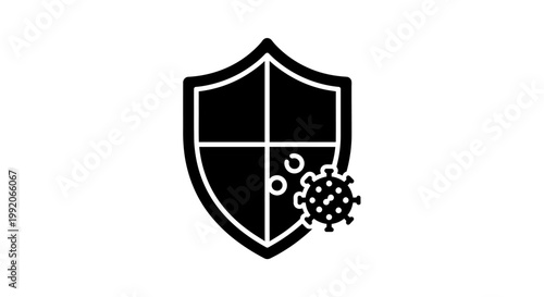 Shield protecting against virus germs.