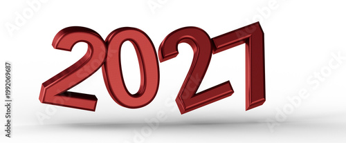 Bold red 3D rendering of th...