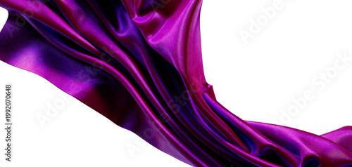 Elegant abstract of flowing purple fabric with beautiful light and shadows for backgrounds.