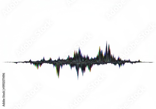 Abstract digital wave distortion disrupting a flat, empty white background or surface, representing visual glitch effects and modern error, pattern, blank, static