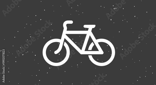 Vintage bicycle design featuring a cycle symbol and pedal icon on a black background for a sport and transportation vector illustration