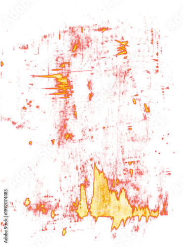 Abstract fire texture with glowing orange light streaks and distressed urban grunge on Transparent background