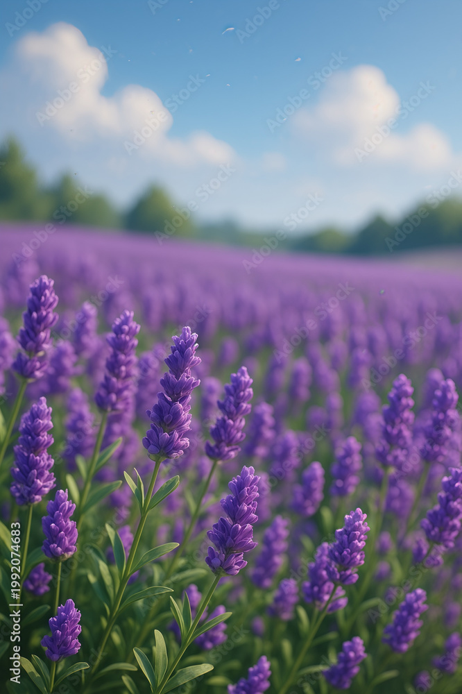 Obraz premium Lavender Gardens in Hokkaido