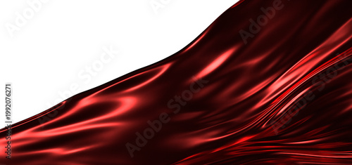 Elegant abstract red silk cloth with fluid movement and highlights. Perfect for backgrounds, fashion designs, and creati